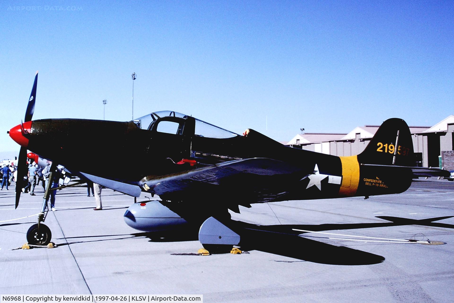 N6968, 1943 Bell P-39Q Airacobra C/N 219597, At the 1997 Golden Air Tattoo, Nellis.