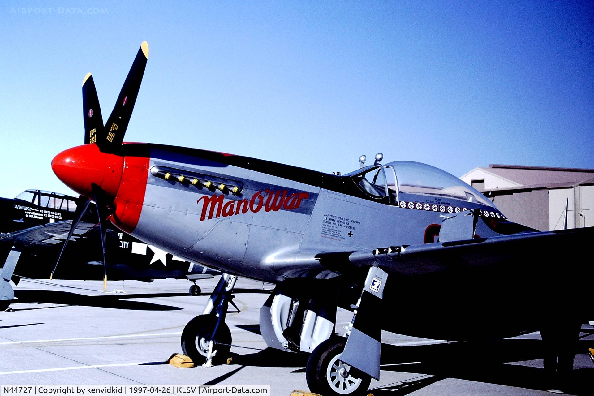 N44727, 1944 North American P-51D Mustang C/N 122-39198, At the 1997 Golden Air Tattoo, Nellis.