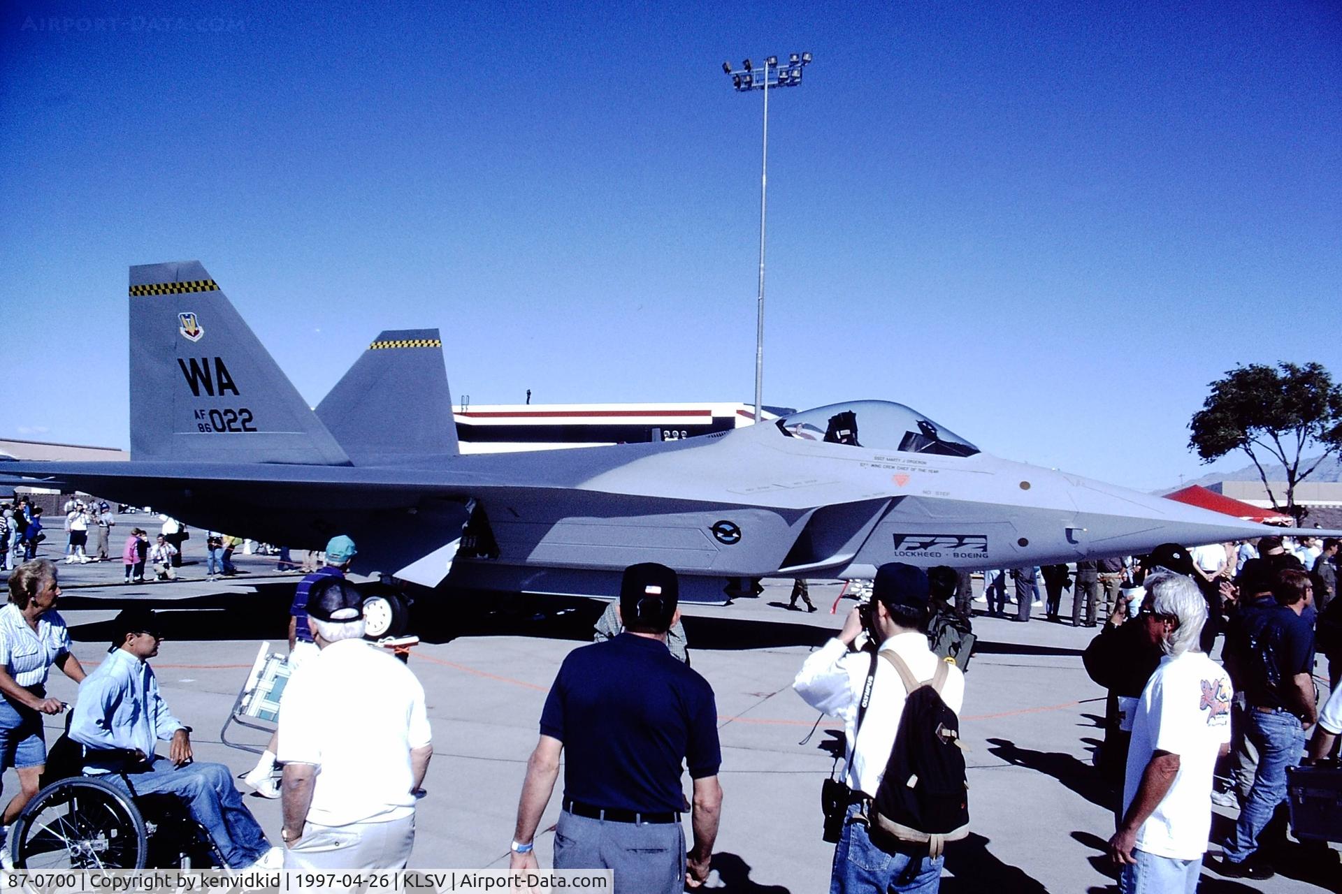 87-0700, 1990 Lockheed YF-22A C/N 3997, At the 1997 Golden Air Tattoo, Nellis.