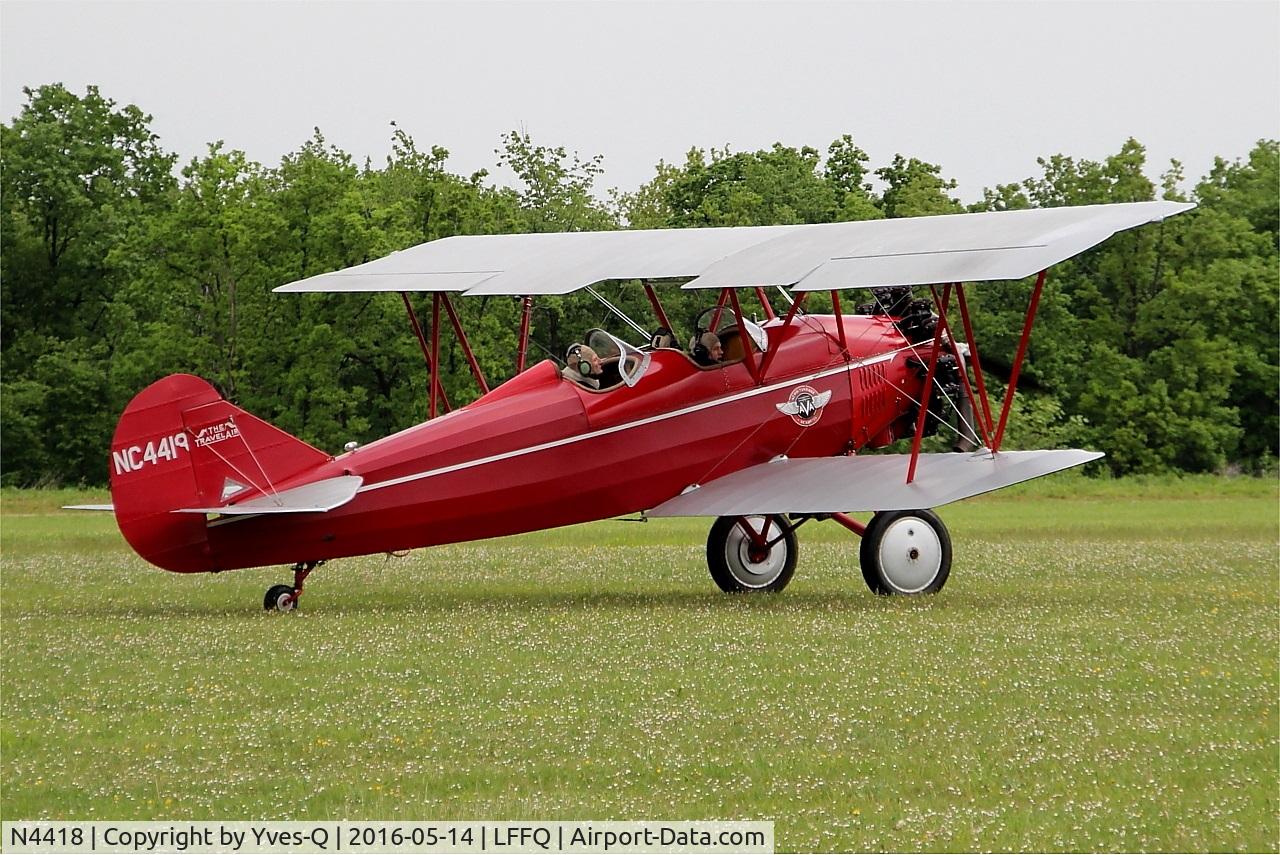 N4418, 1928 Curtiss-Wright Travel Air 4000 C/N 378, Curtiss Wright TRAVEL AIR 4000, Taxiing, La Ferté-Alais airfield (LFFQ) Air show 2016