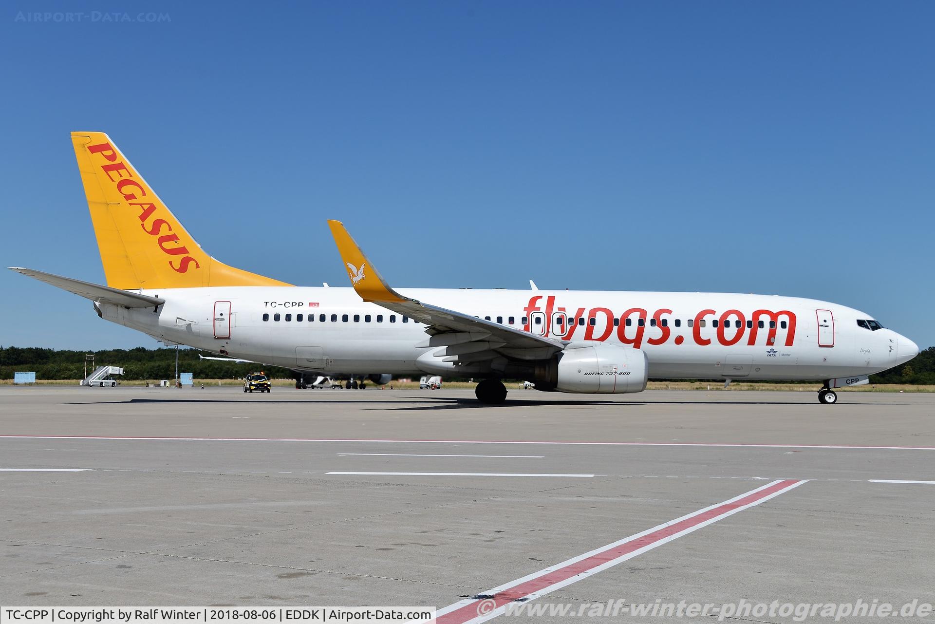 TC-CPP, 2002 Boeing 737-804 C/N 32903, Boeing 737-804(W) - PC PGT Pegasus '?layda' - 32903 - TC-CPP - 06.08.2018 - CGN