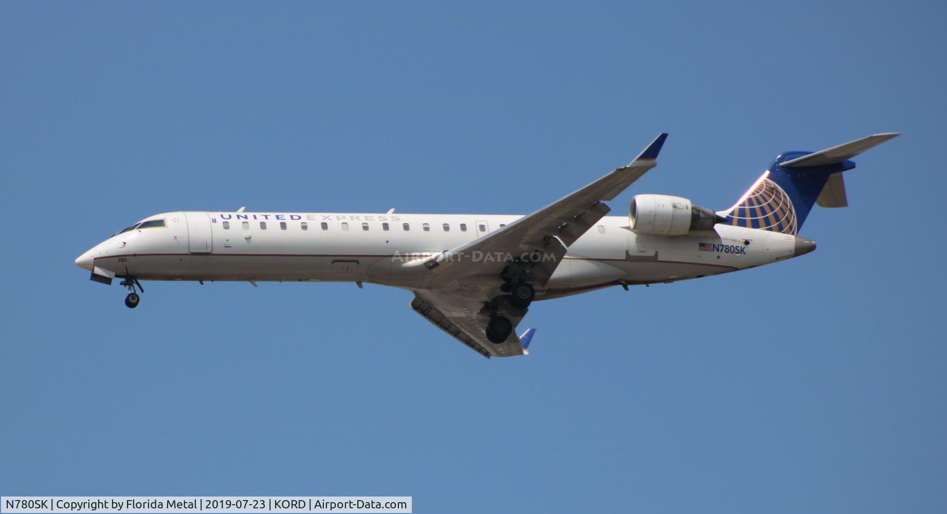 N780SK, 2009 Bombardier CRJ-700 (CL-600-2C10) Regional Jet C/N 10277, ORD spotting 2019