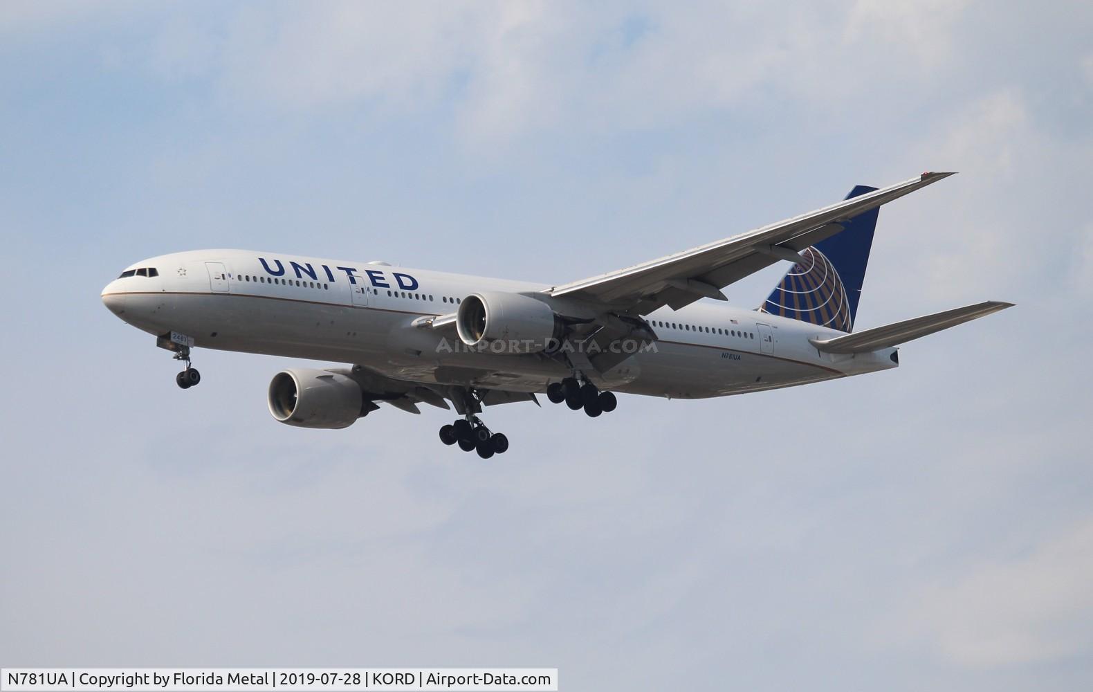 N781UA, 1996 Boeing 777-222 C/N 26945, ORD spotting 2019