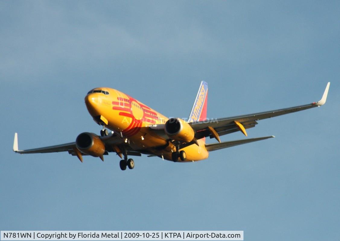 N781WN, 2000 Boeing 737-7H4 C/N 30601, TPA spotting 2009