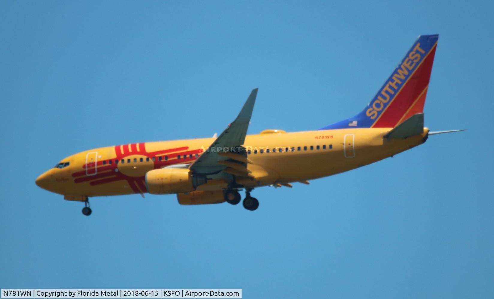 N781WN, 2000 Boeing 737-7H4 C/N 30601, SFO spotting 2018