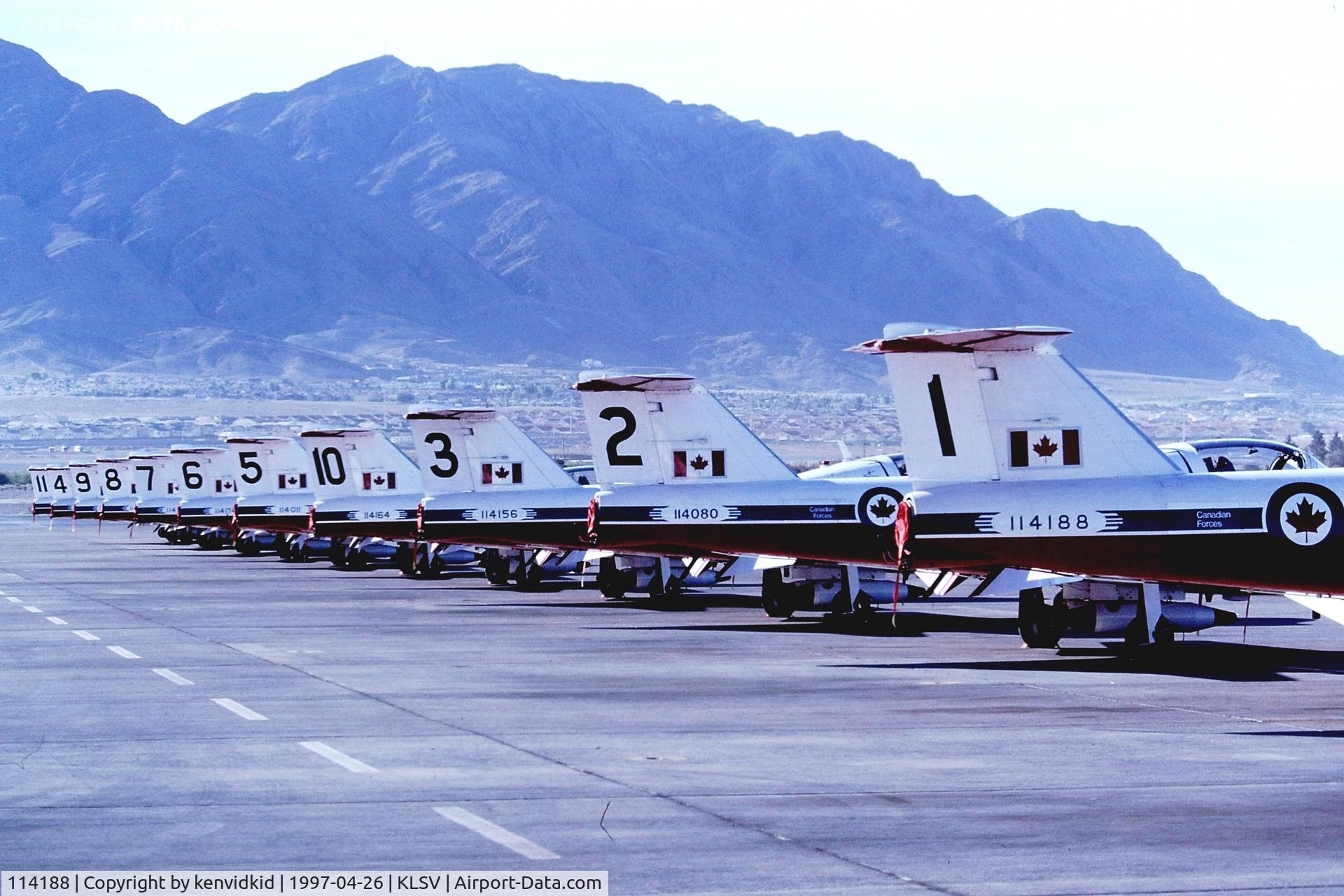114188, 1966 Canadair CT-114 Tutor C/N 1188, At the 1997 Golden Air Tattoo, Nellis.