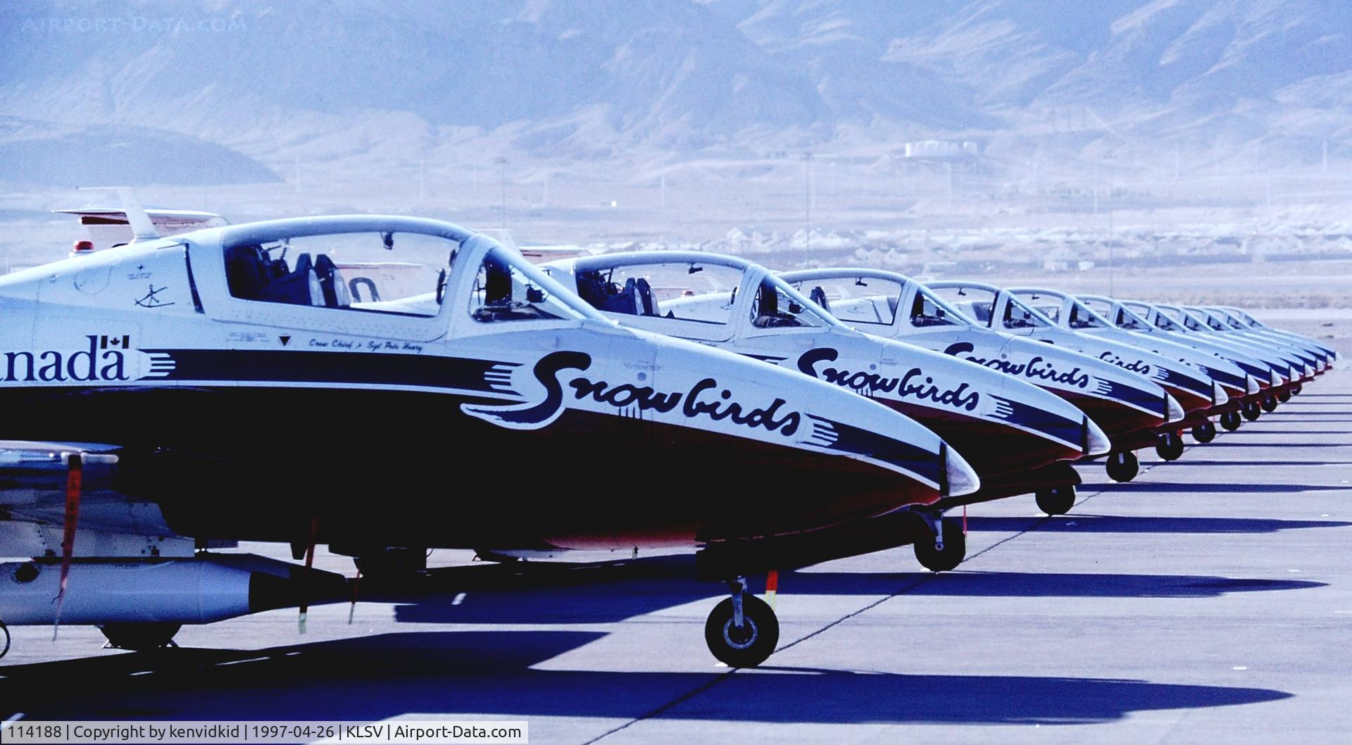 114188, 1966 Canadair CT-114 Tutor C/N 1188, At the 1997 Golden Air Tattoo, Nellis.