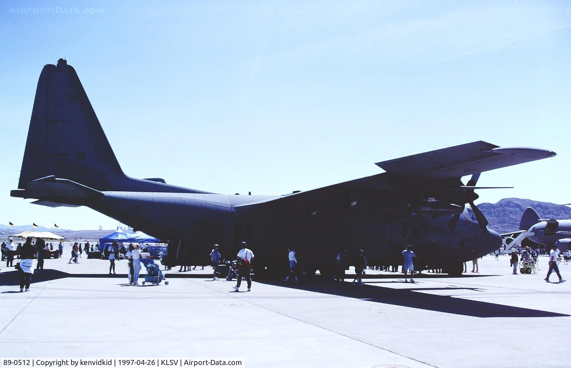 89-0512, 1989 Lockheed AC-130U Spooky II C/N 382-5231, At the 1997 Golden Air Tattoo, Nellis.