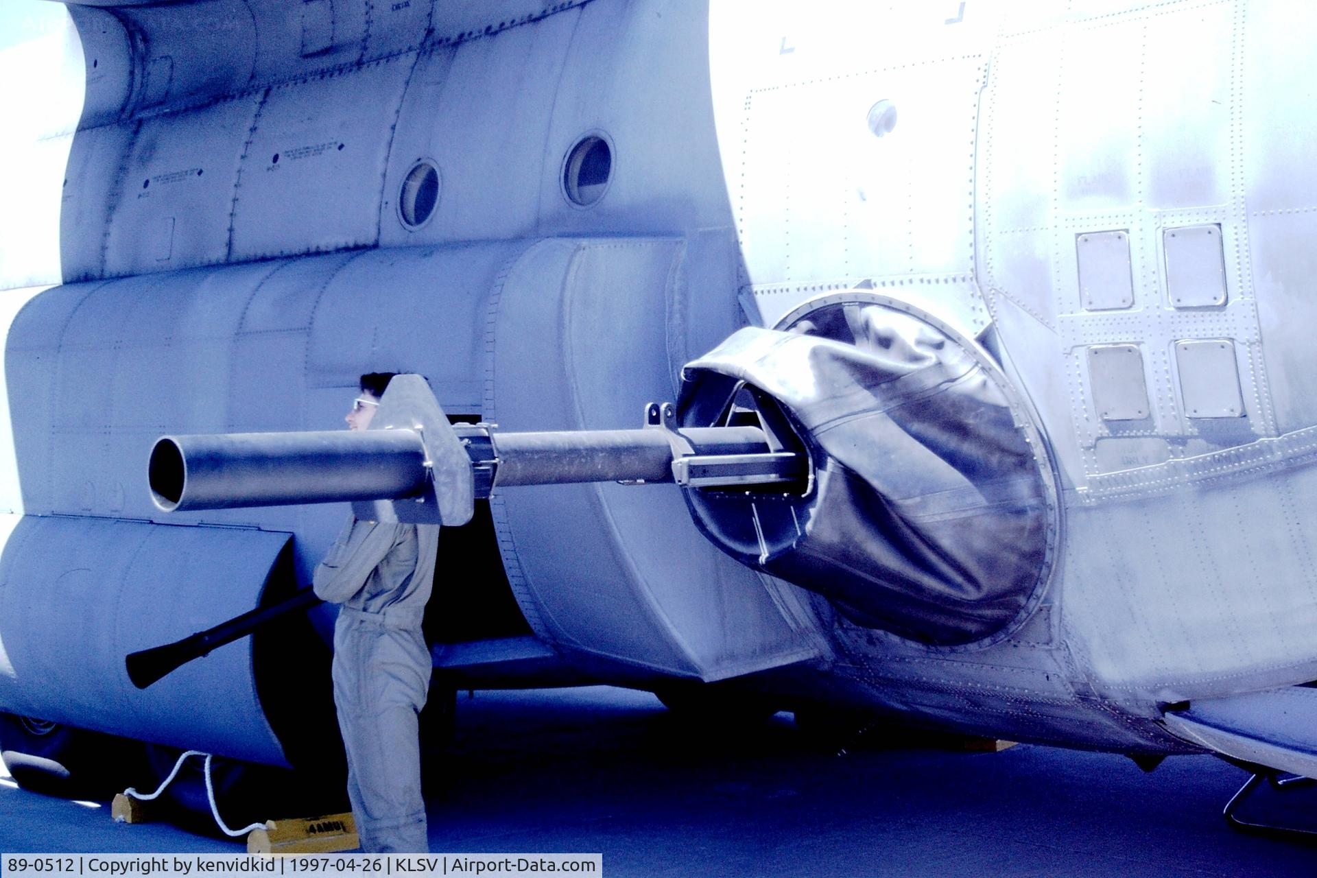 89-0512, 1989 Lockheed AC-130U Spooky II C/N 382-5231, At the 1997 Golden Air Tattoo, Nellis.
Close-up detail.