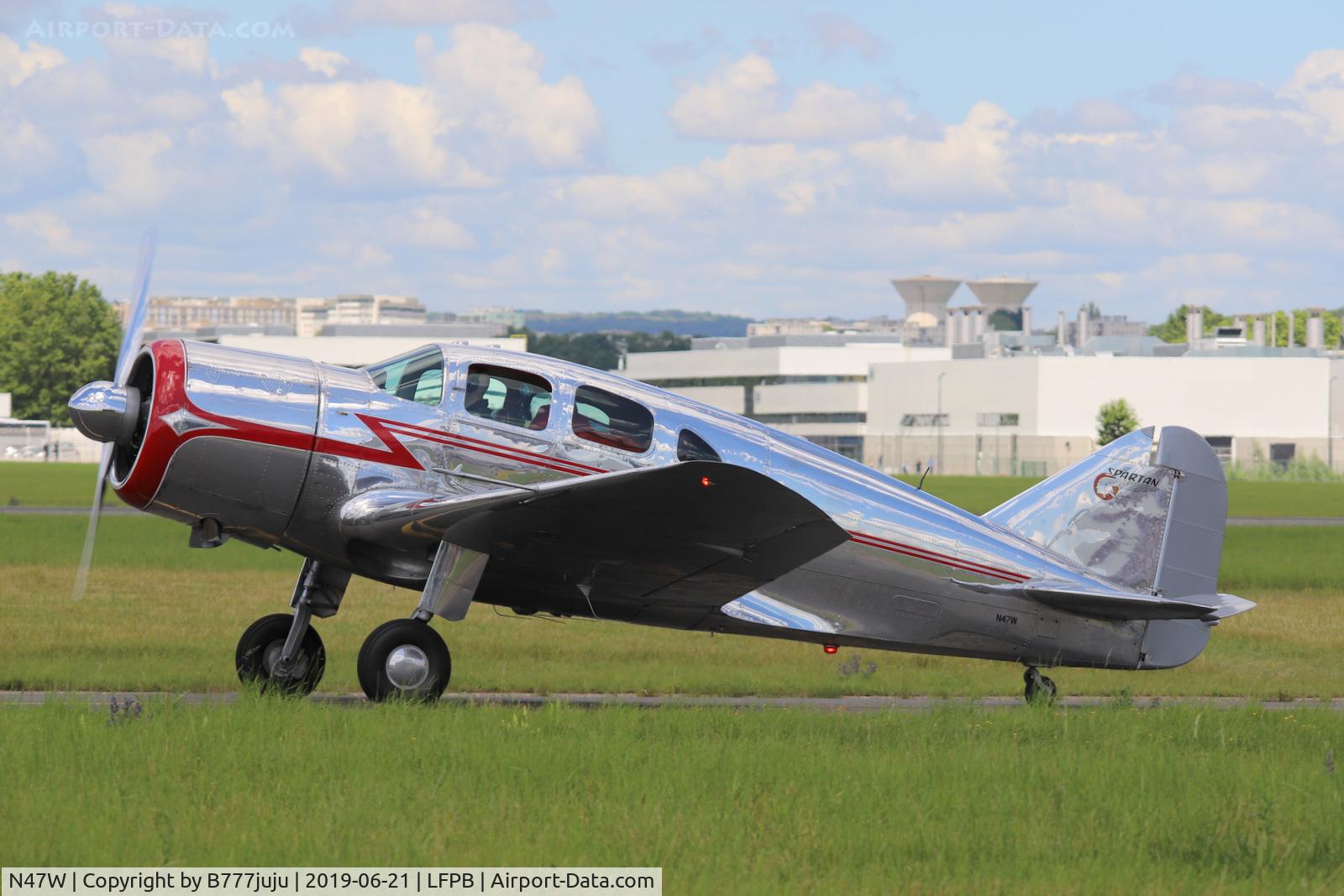 N47W, 1939 Spartan 7W Executive C/N 25, on display at SIAE 2019