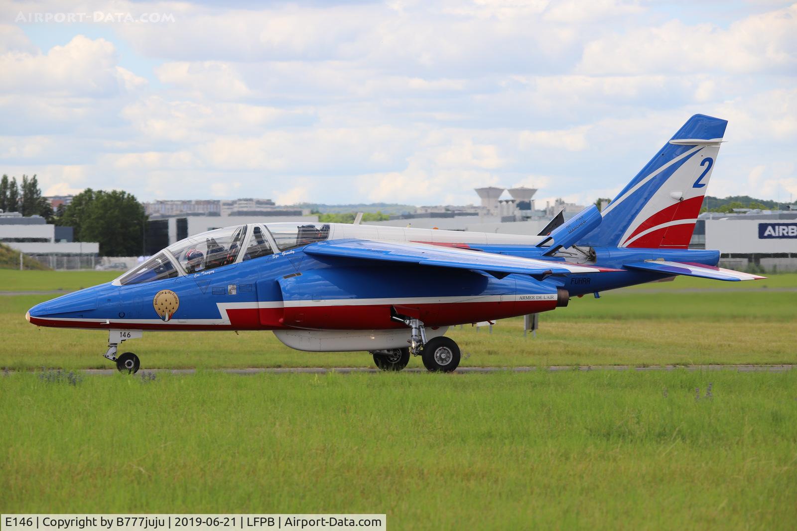 E146, Dassault-Dornier Alpha Jet E C/N E146, on display at SIAE 2019