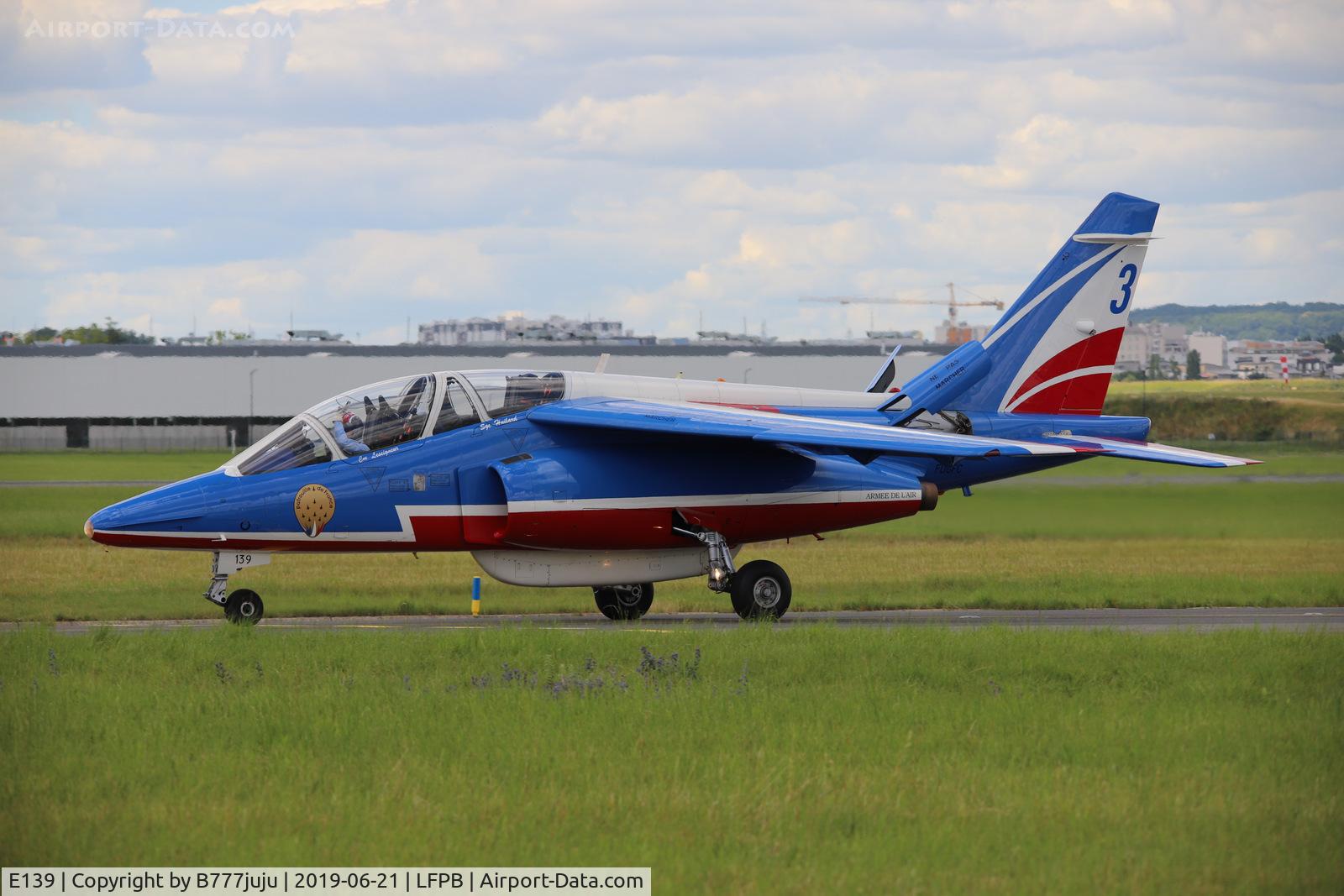 E139, Dassault-Dornier Alpha Jet E C/N E139, on display at SIAE 2019