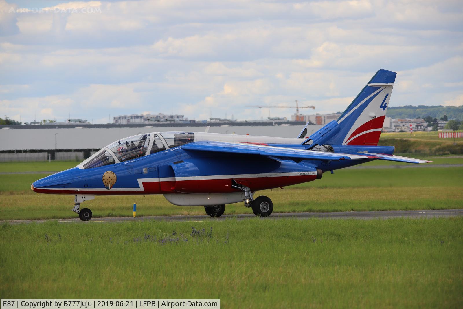 E87, Dassault-Dornier Alpha Jet E C/N E87, on display at SIAE 2019