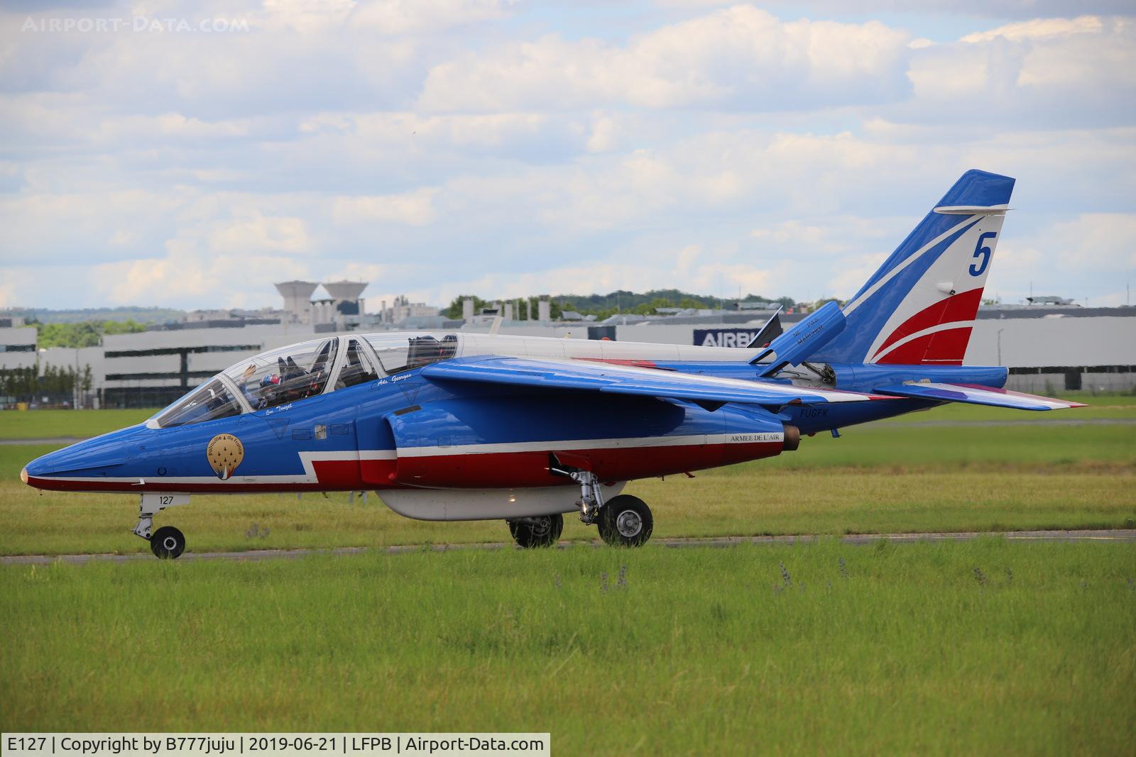 E127, 1983 Dassault-Dornier Alpha Jet E C/N E127, on display at SIAE 2019