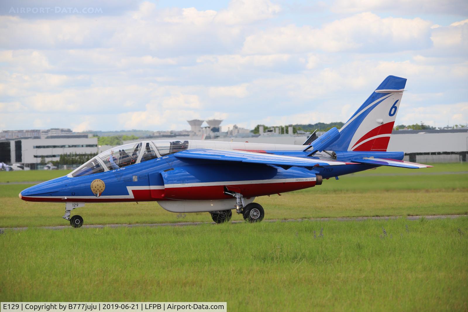 E129, Dassault-Dornier Alpha Jet E C/N E129, on display at SIAE 2019