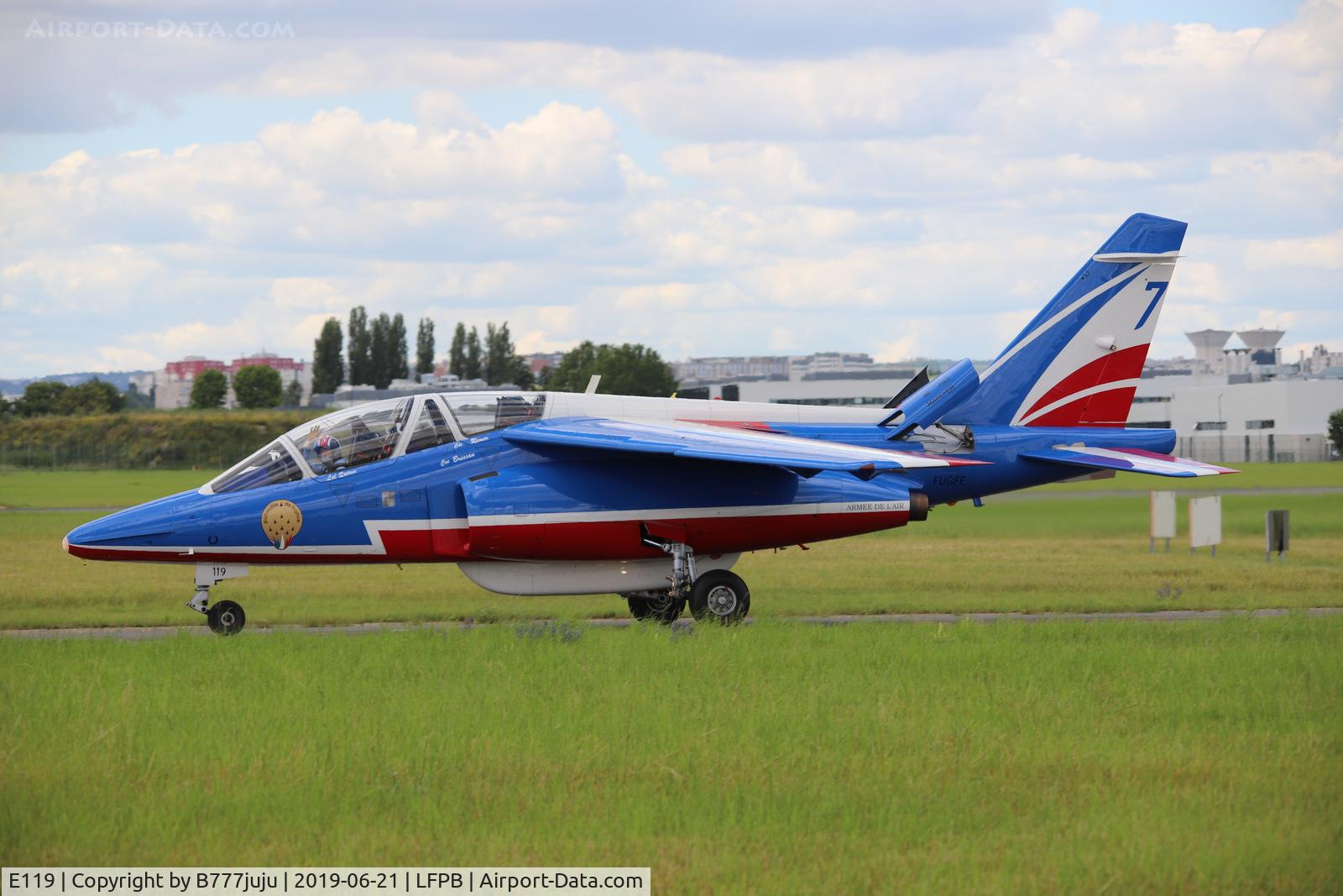 E119, Dassault-Dornier Alpha Jet E C/N E119, on display at SIAE 2019