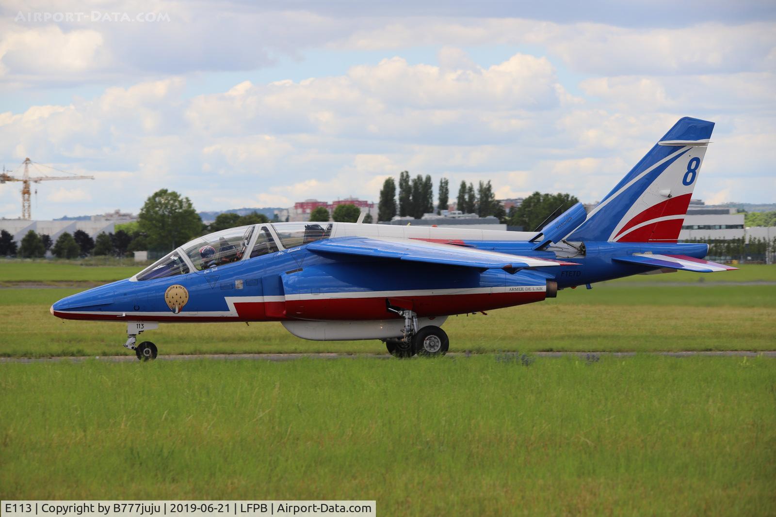 E113, Dassault-Dornier Alpha Jet E C/N E113, on display at SIAE 2019