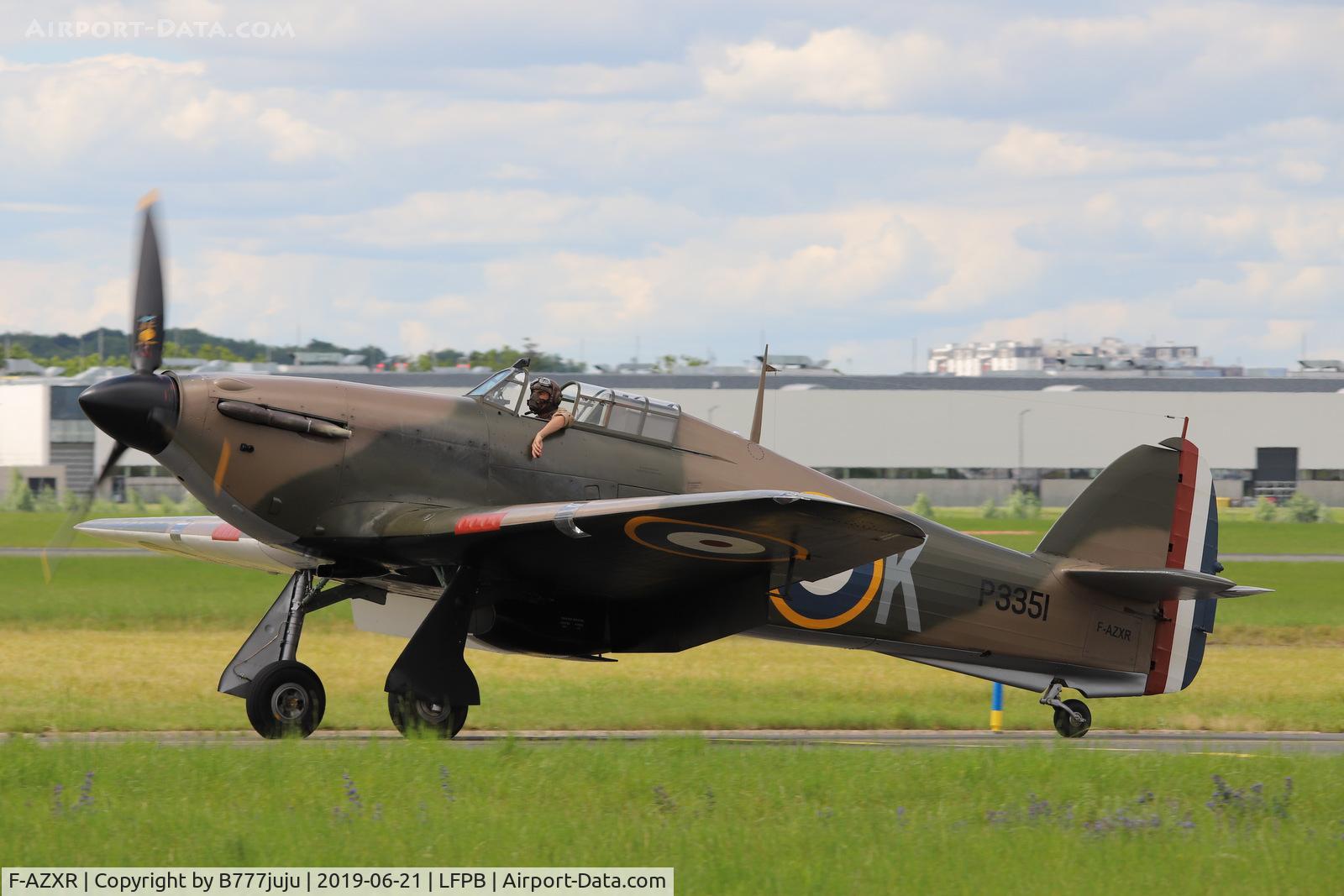 F-AZXR, Hawker Hurricane IIA C/N Not found ZK-TPK, on display at SIAE 2019