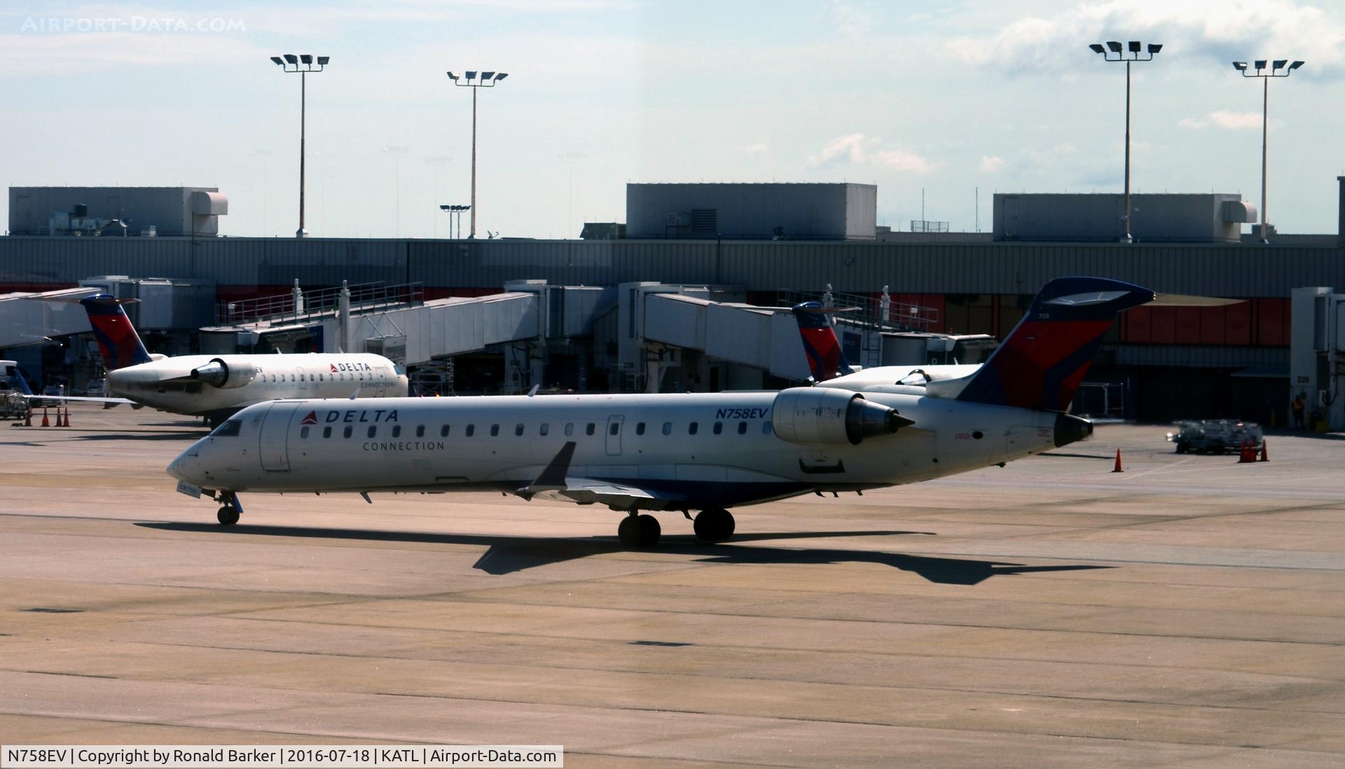 N758EV, 2005 Bombardier CRJ-700 (CL-600-2C10) Regional Jet C/N 10210, Taxi Atlanta