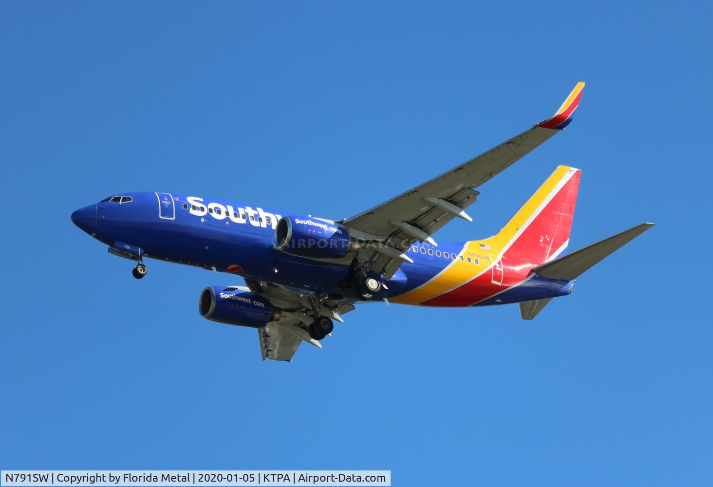 N791SW, 2000 Boeing 737-7H4 C/N 27886, TPA spotting 2020