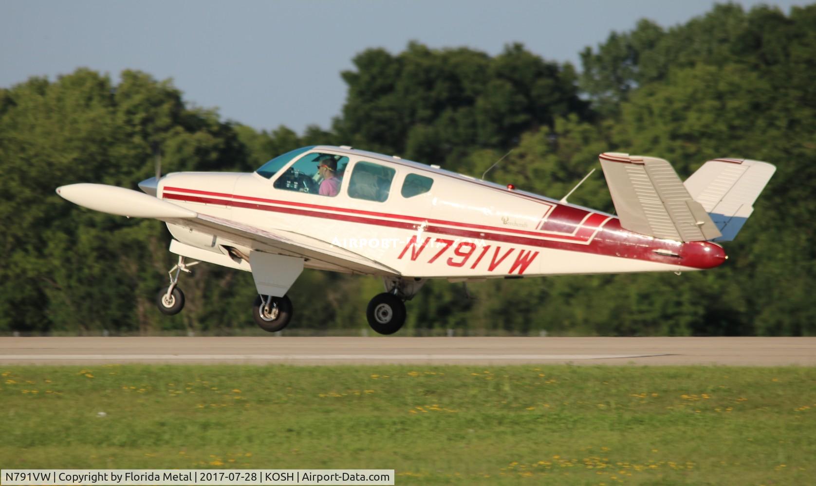 N791VW, 1958 Beech J35 Bonanza C/N D-5570, EAA OSH 2017