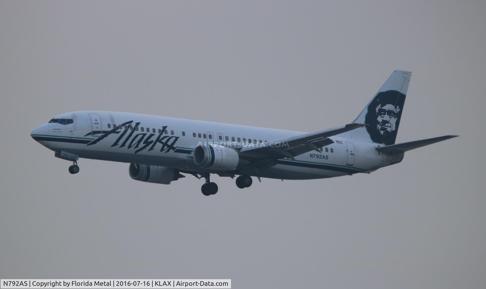 N792AS, 1997 Boeing 737-490 C/N 28887, LAX spotting 2016