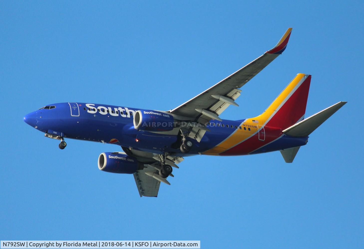 N792SW, 2000 Boeing 737-7H4 C/N 27887, SFO spotting 2018