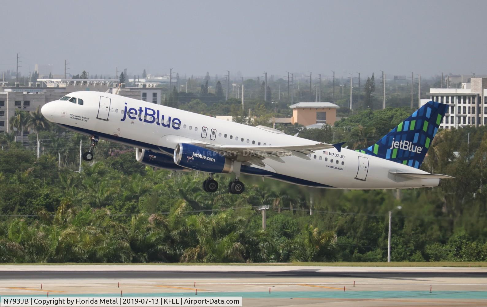 N793JB, 2011 Airbus A320-232 C/N 4647, FLL spotting 2019