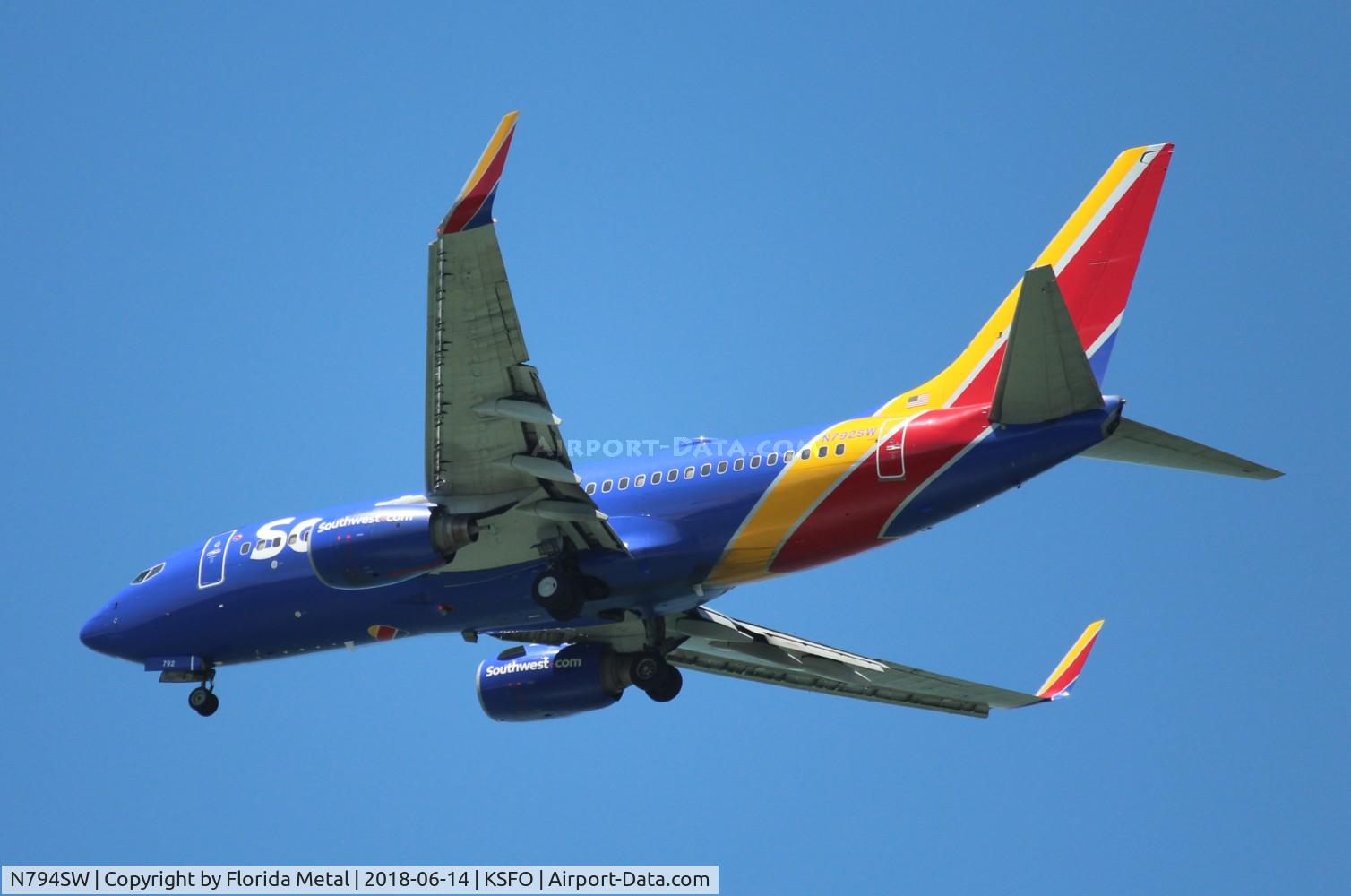 N794SW, 2001 Boeing 737-7H4 C/N 30605, SFO spotting 2018