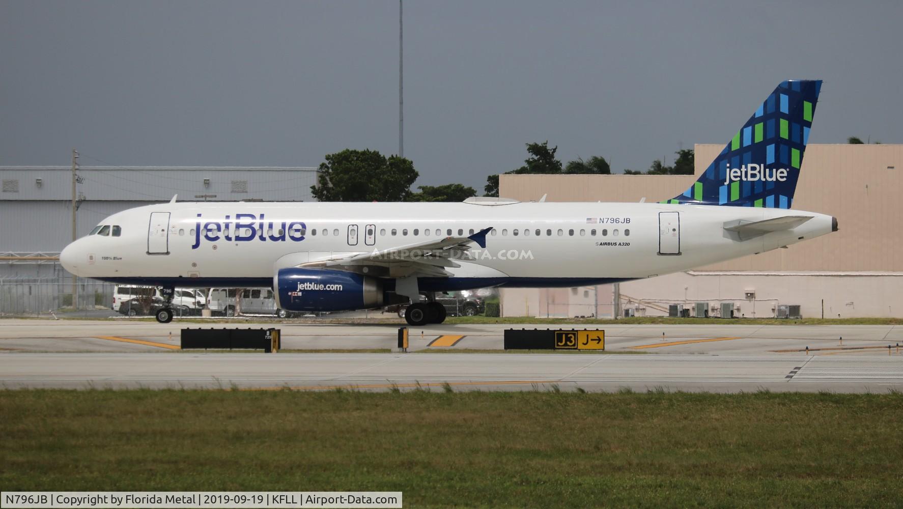 N796JB, 2012 Airbus A320-232 C/N 5060, FLL spotting 2019