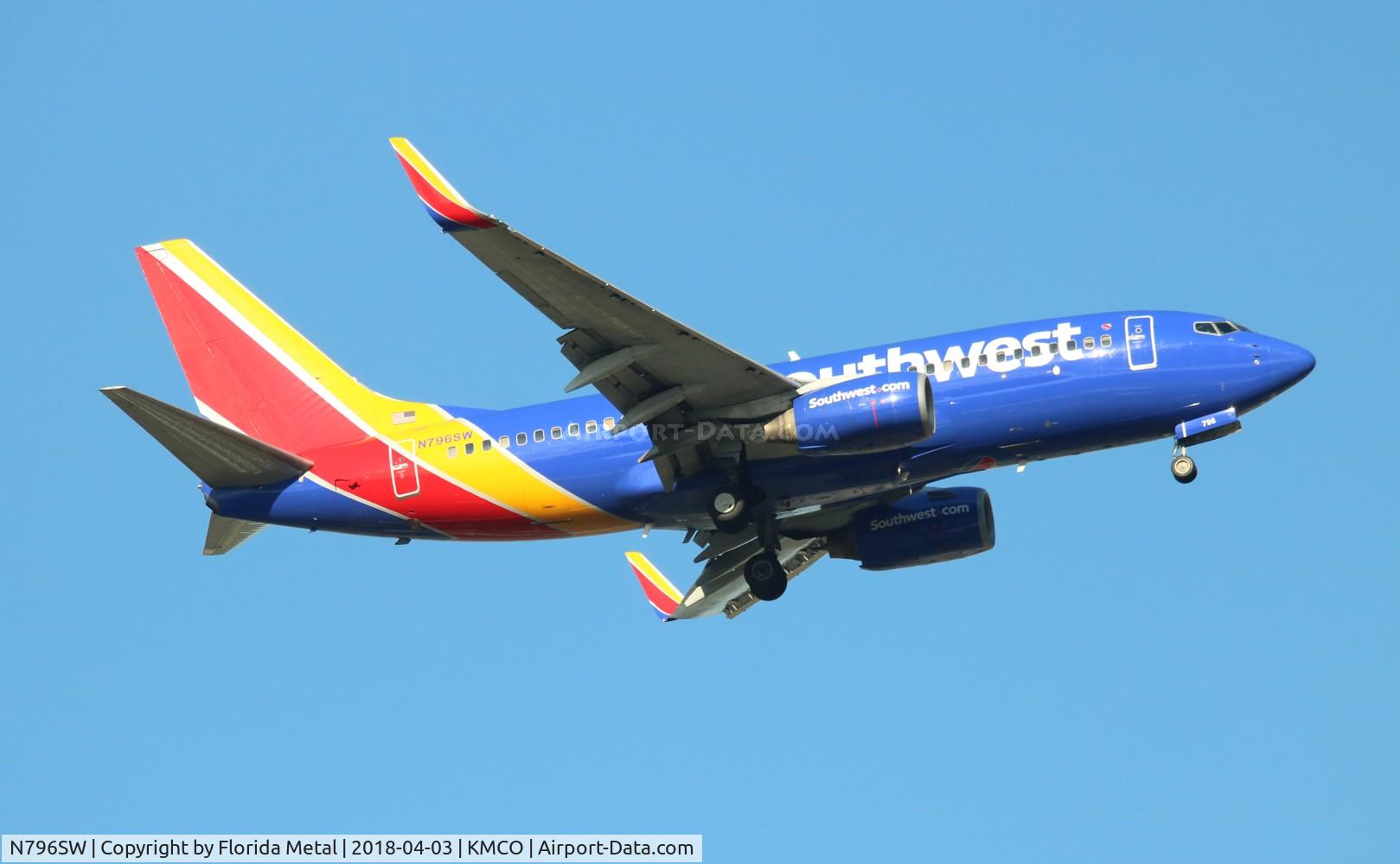 N796SW, 2001 Boeing 737-7H4 C/N 27889, MCO spotting 2018