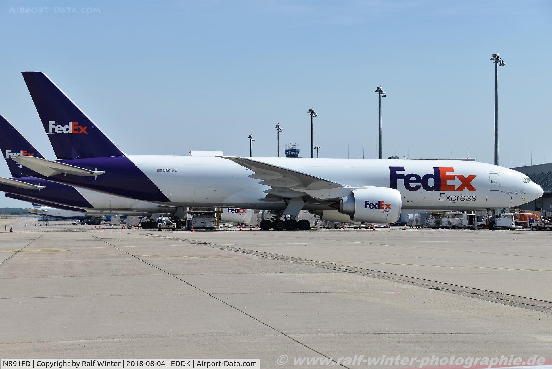 N891FD, 2018 Boeing 777F C/N 41440, Boeing 777-FS2 - FX FDX Feceral Express FedEx 'Barrett' - 41440 - N891FD - 04.08.2018 - CGN
