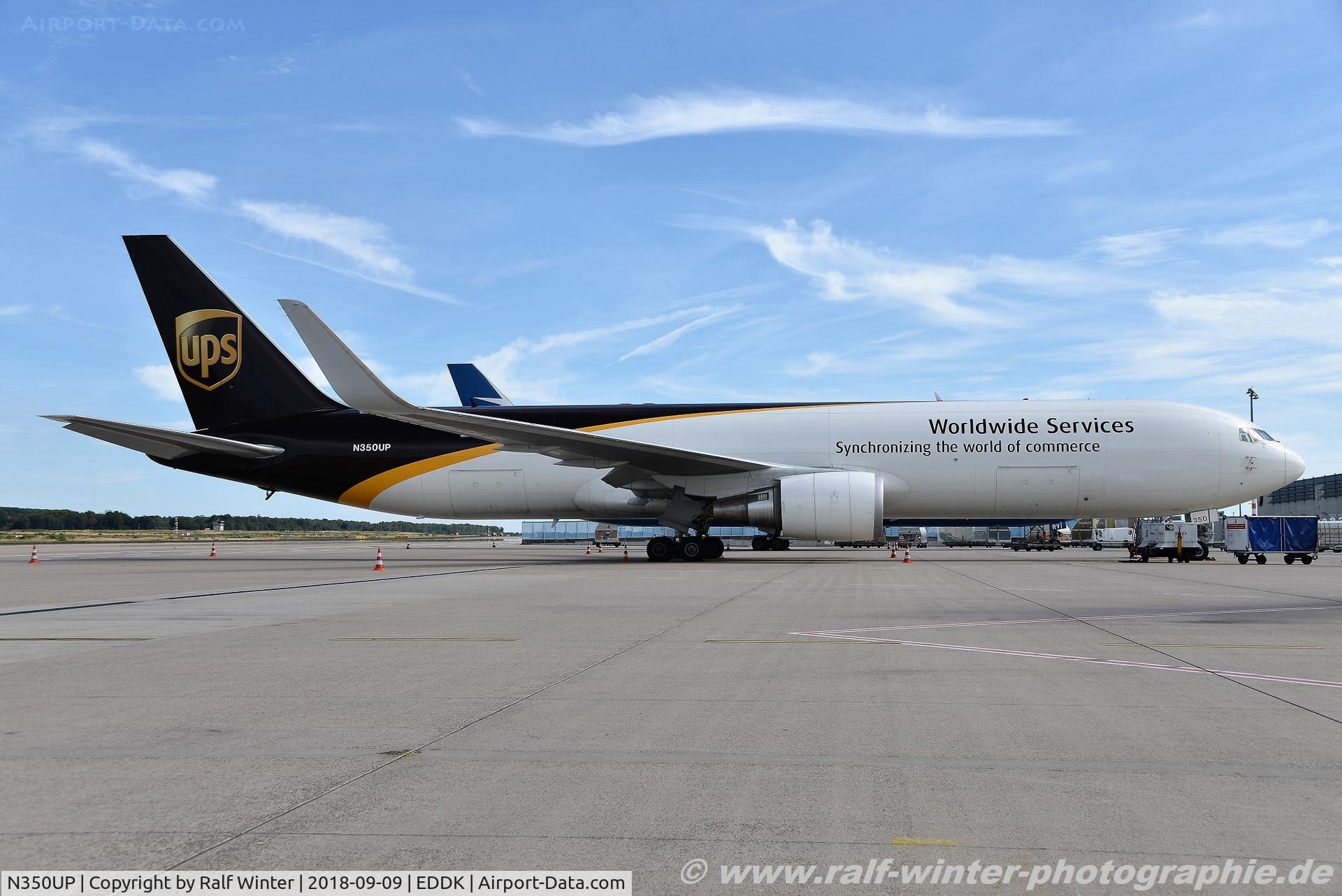 N350UP, 2012 Boeing 767-34AF C/N 37873, Boeing 767-34AF(ER) - 5X UPS United Parcel Service - 37873 - N350UP - 09.09.2018 - CGN