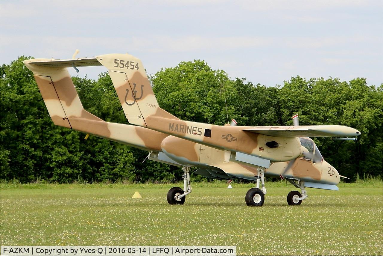 F-AZKM, 1971 North American OV-10B Bronco C/N 338-9 (305-65), North American OV-10B Bronco, Taxiing to parking area, La Ferté-Alais (LFFQ) air show 2016
