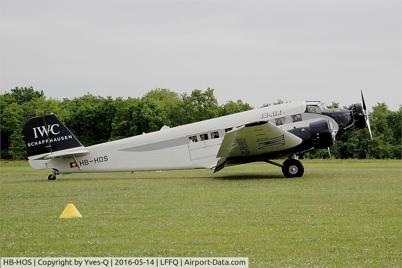 HB-HOS, 1939 Junkers Ju-52/3m g4e C/N 6580, Junkers Ju-52-3m, Taxiing to parking area, La Ferté-Alais airfield (LFFQ) Air show 2016