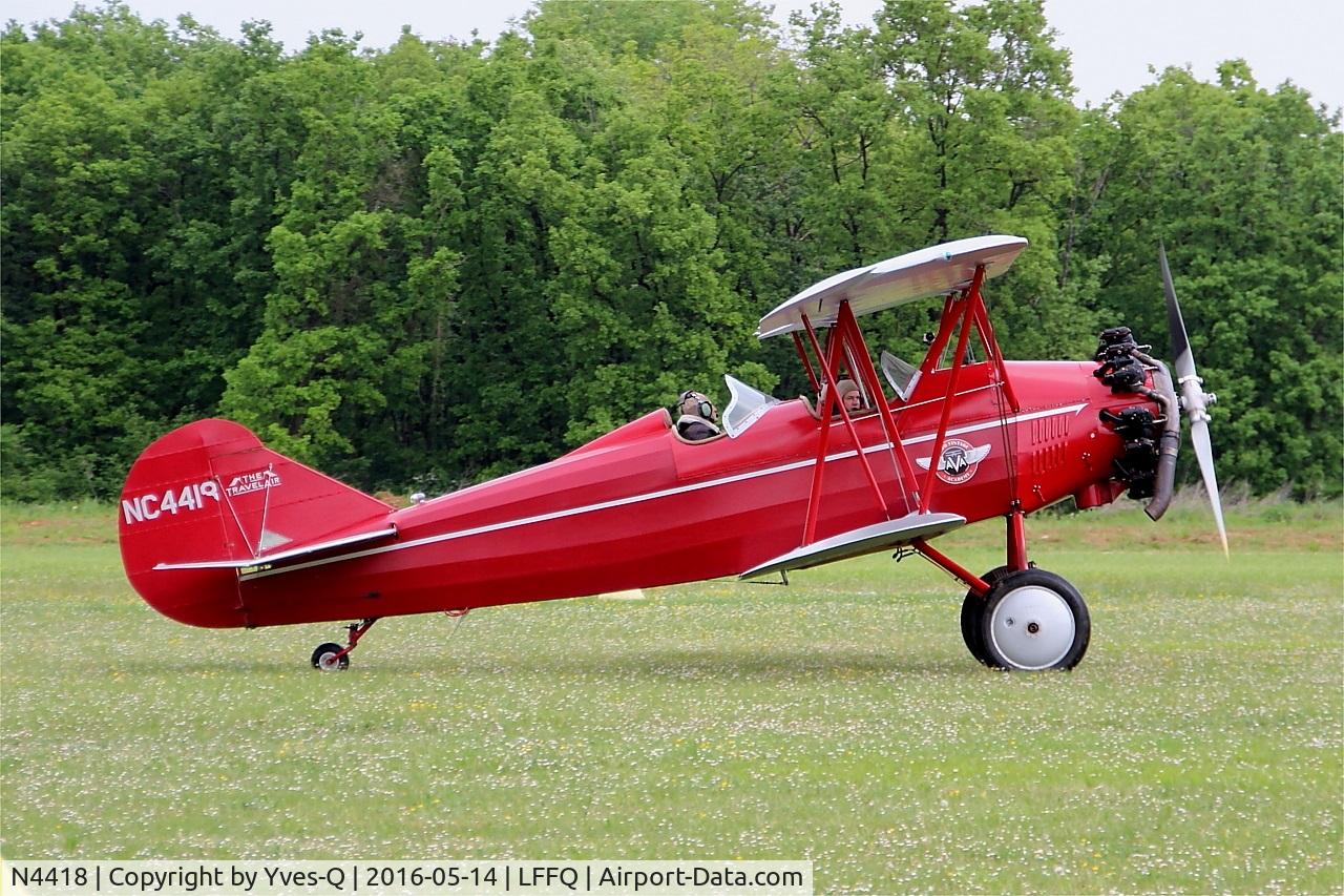 N4418, 1928 Curtiss-Wright Travel Air 4000 C/N 378, Curtiss Wright TRAVEL AIR 4000, Taxiing, La Ferté-Alais airfield (LFFQ) Air show 2016