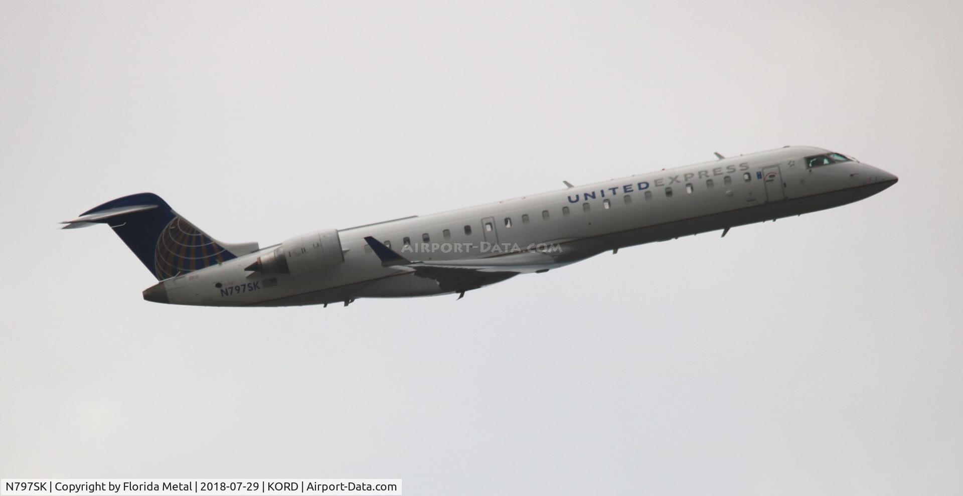 N797SK, 2010 Bombardier CRJ-700 (CL-600-2C10) Regional Jet C/N 10301, ORD spotting 2018