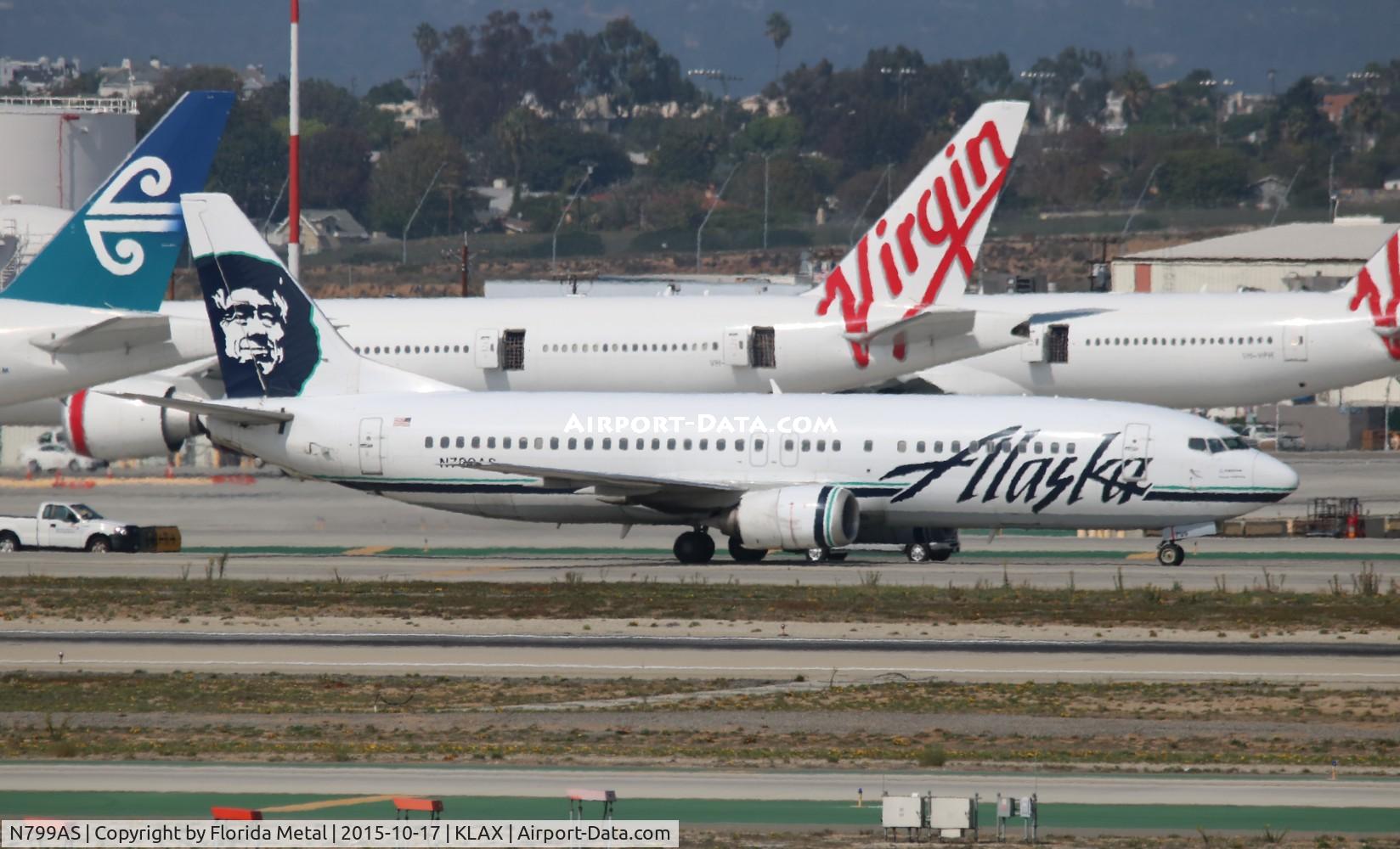 N799AS, 1998 Boeing 737-490 C/N 29270, LAX spotting 2015