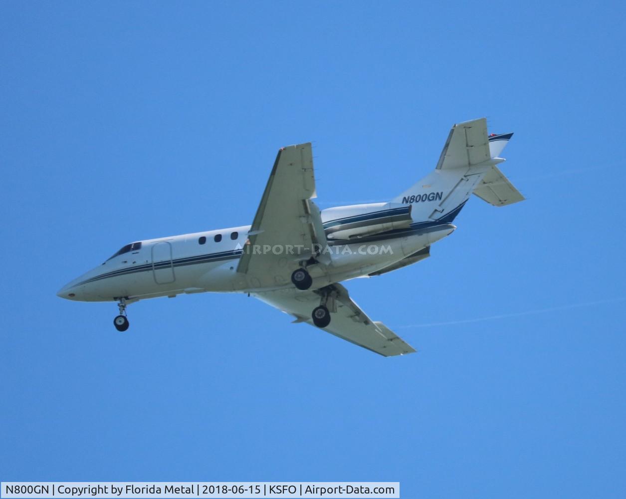 N800GN, 1998 Raytheon Hawker 800XP C/N 258372, SFO spotting 2018