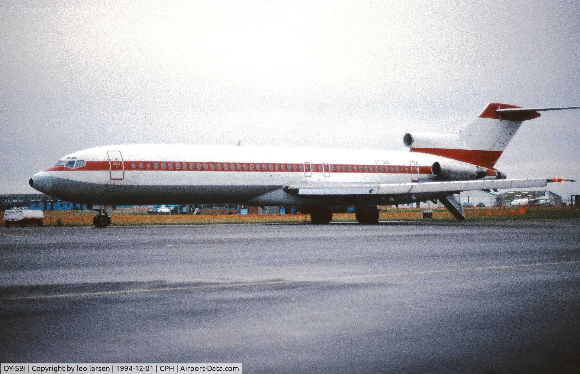 OY-SBI, 1983 Boeing 727-270 C/N 23052, Copenhagen 1.12.1994