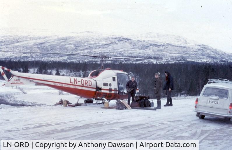 LN-ORD, Agusta AB-47J Ranger C/N 1562, Somewhere in Norway, late '60s / early '70s