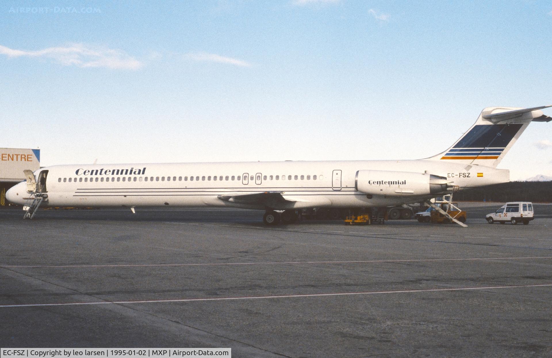 EC-FSZ, 1988 McDonnell Douglas MD-83 (DC-9-83) C/N 49578, Milan Malpensa 2.1.1995