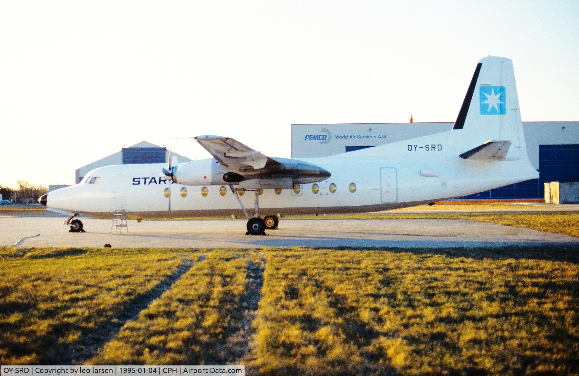 OY-SRD, 1982 Fokker F27-500RF Friendship C/N 10637, Copenhagen 4.1.1995