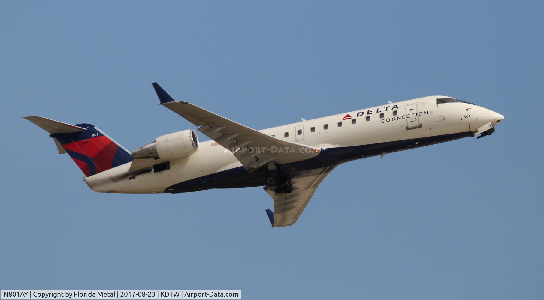 N801AY, 2004 Bombardier CRJ-200ER (CL-600-2B19) C/N 8001, DTW spotting 2017