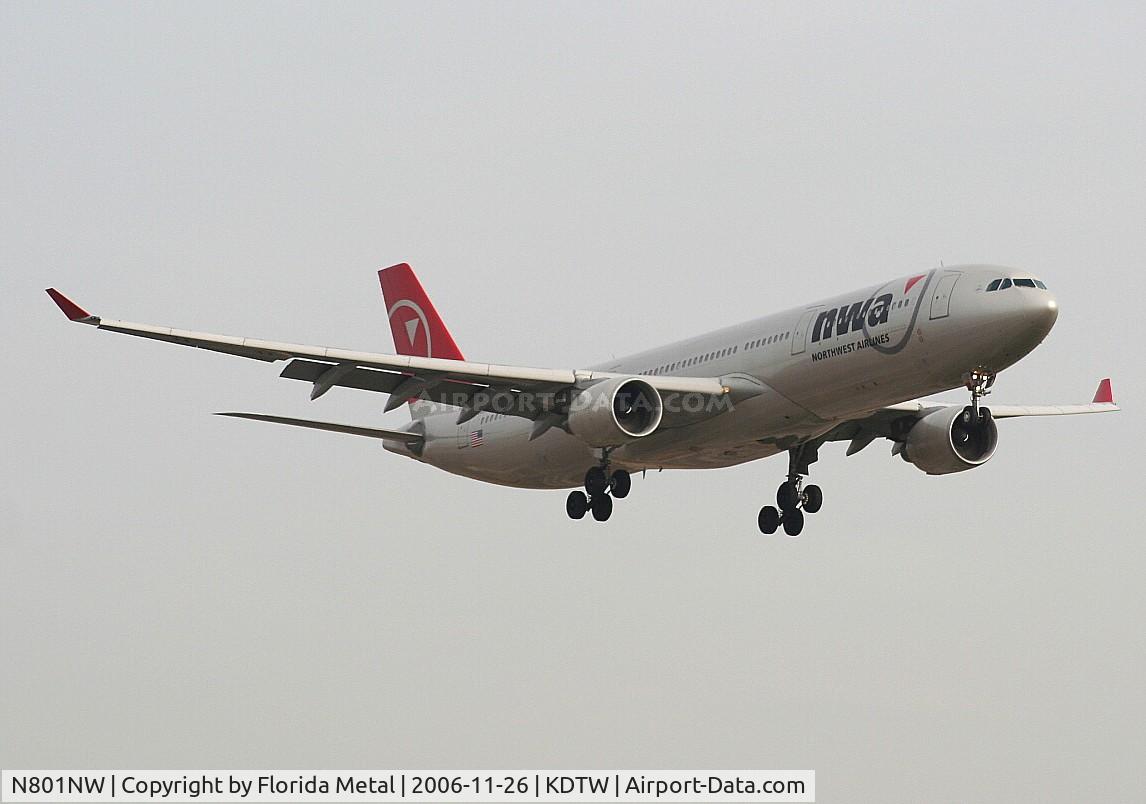 N801NW, 2003 Airbus A330-323 C/N 0524, DTW spotting 2006