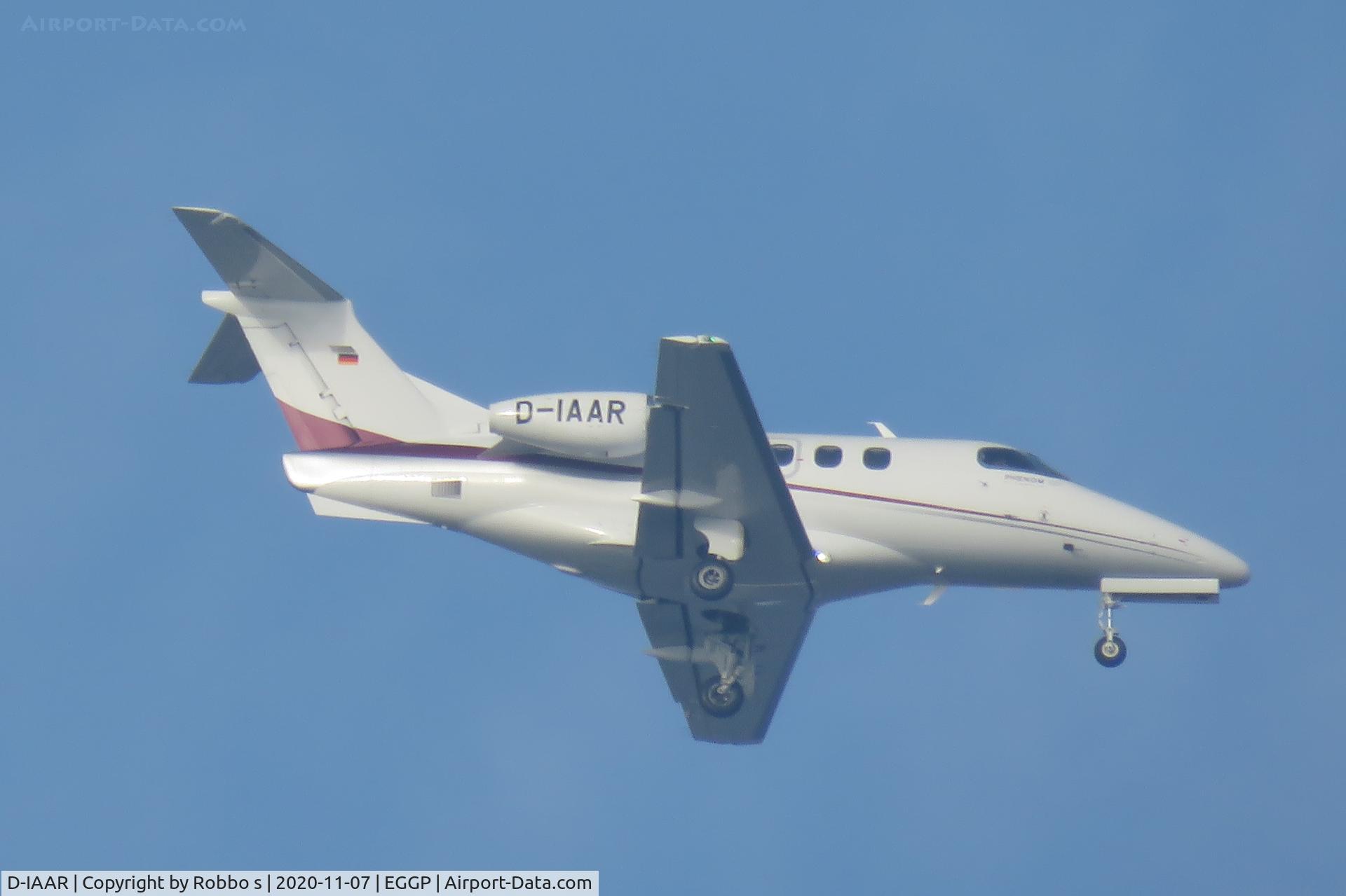 D-IAAR, 2010 Embraer EMB-500 Phenom 100 C/N 50000127, D-IAAR Embraer Phenom 500 on approach to Liverpool John Lennon Airport.