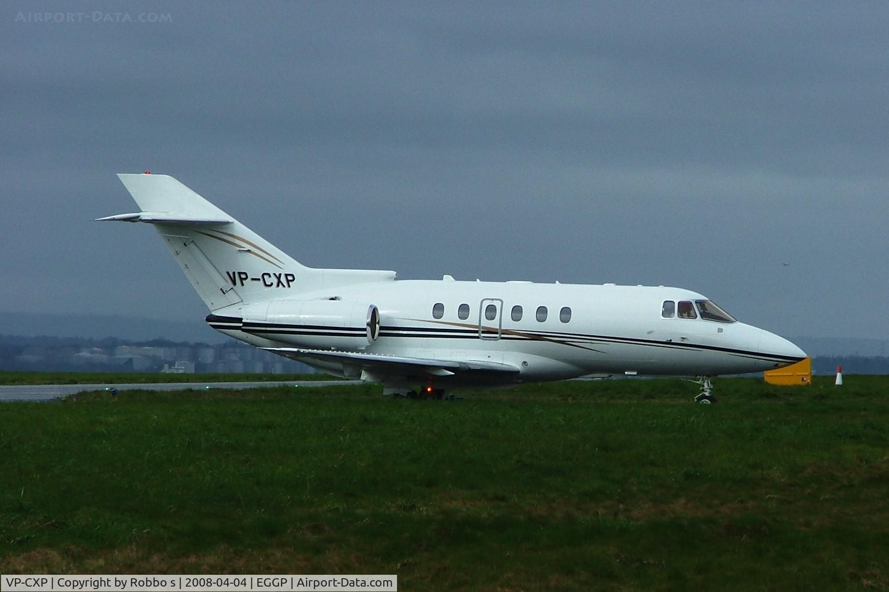 VP-CXP, 2005 Raytheon Hawker 800XP C/N 258728, VP-CXP Hawker 800XP at Liverpool John Lennon Airport.