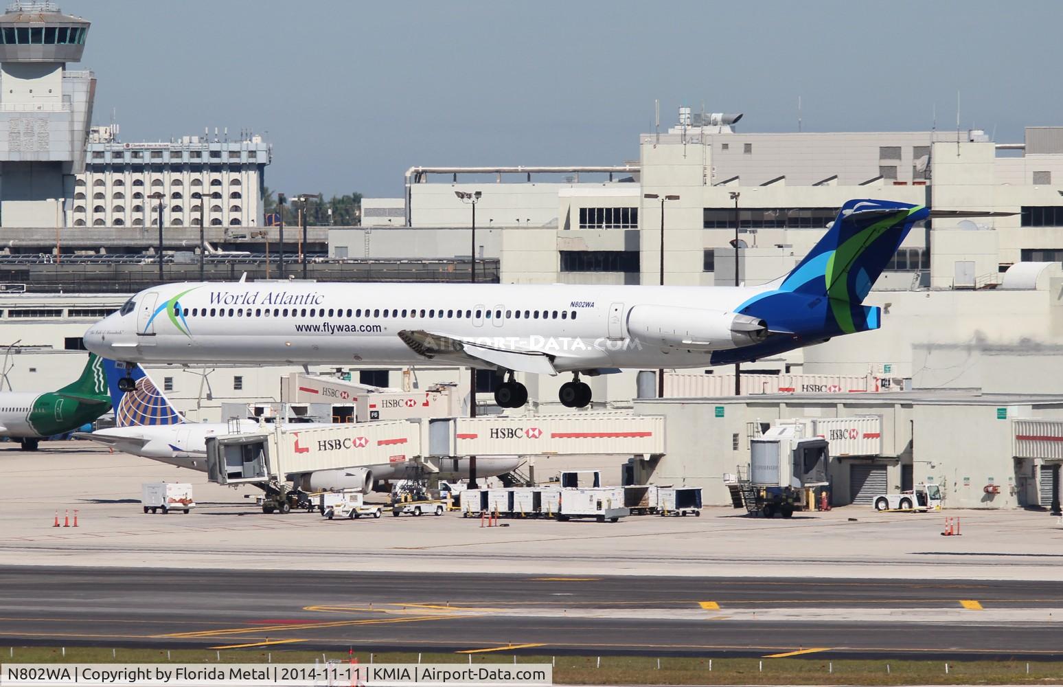 N802WA, 1990 McDonnell Douglas MD-83 (DC-9-83) C/N 53052, MIA spotting 2014