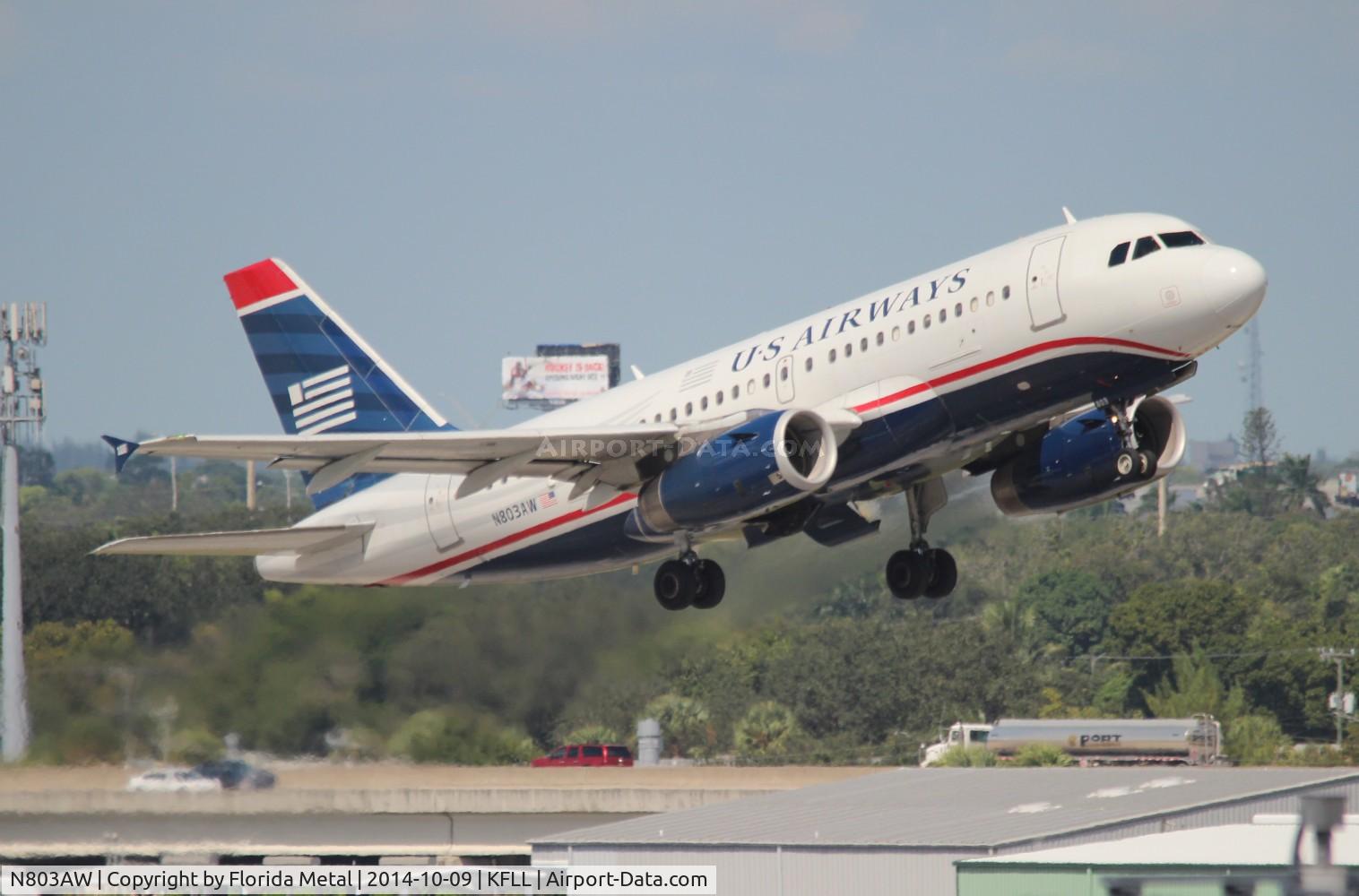 N803AW, 1998 Airbus A319-132 C/N 0931, FLL spotting 2014