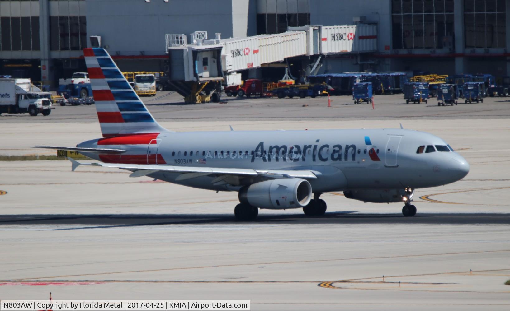 N803AW, 1998 Airbus A319-132 C/N 0931, MIA spotting 2017